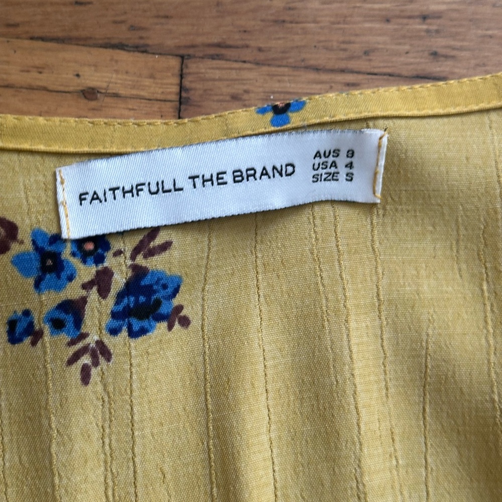 Floral Yellow Faithfull The Brand Midi Dress - Picture 7 of 8
